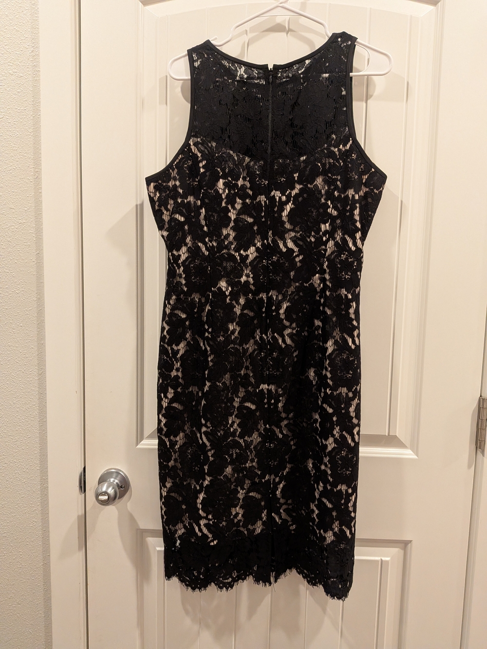 White House Black Market Black Lace Midi Dress - Picture 5 of 8